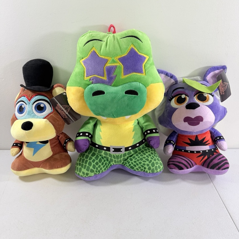 Five Nights At Freddy's FNAF Security Breach Plush Lot‎ Gator Glamrock Roxanne